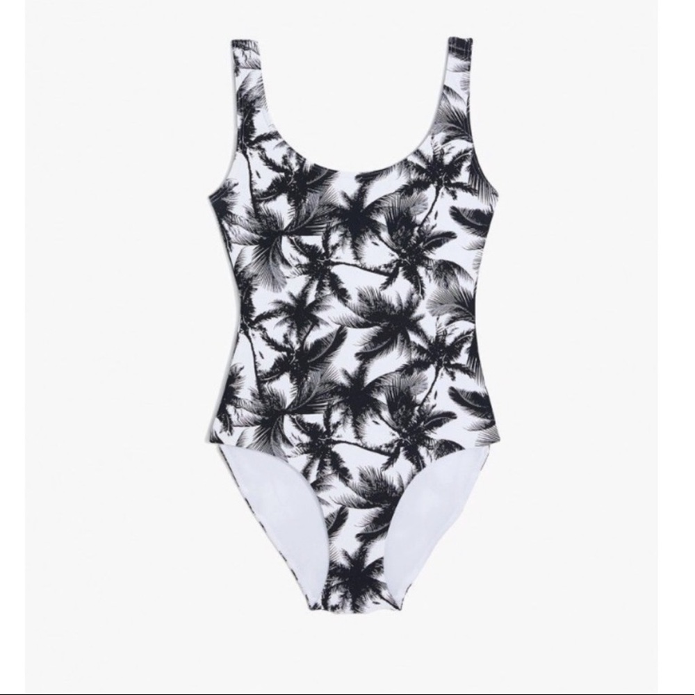 Onia NWOT Tropical Black & White One-Piece Swimsuit - Size S